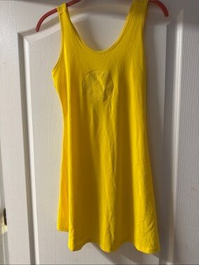 Versace Jeans Couture Yellow Scoop Neck Tank Dress